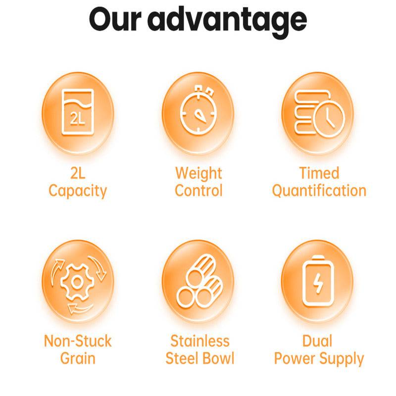 Automatic Cat Feeder 2L with Stainless Steel Bowl - CATSHEE