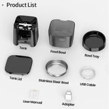 Automatic Cat Feeder 2L with Stainless Steel Bowl - CATSHEE