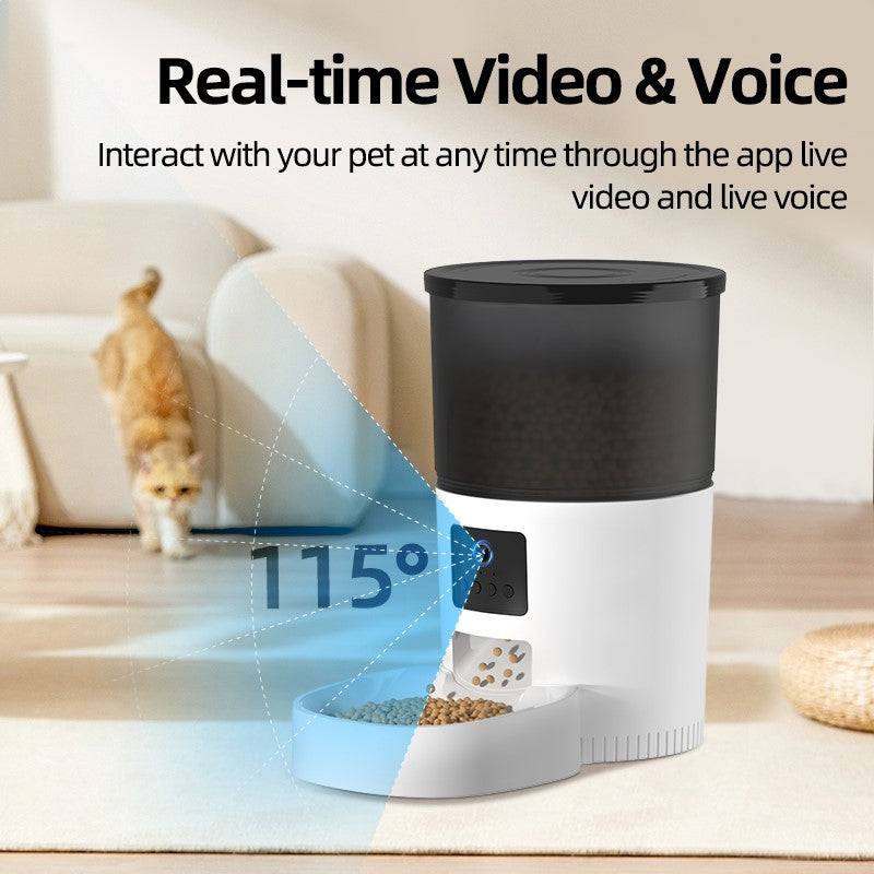 Automatic cat feeder 3L with integrated camera and voice interaction