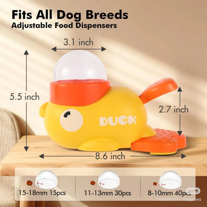 Duck-Shaped Interactive Pet Feeder – Slow-Feeding Fun with Cute Design