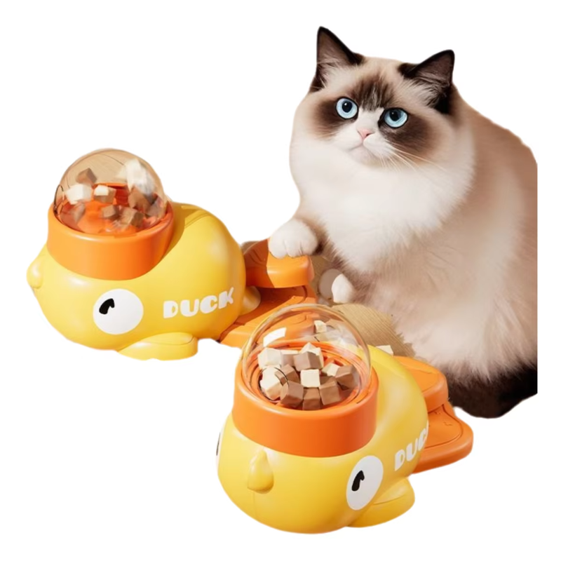 Duck-Shaped Interactive Pet Feeder – Slow-Feeding Fun with Cute Design