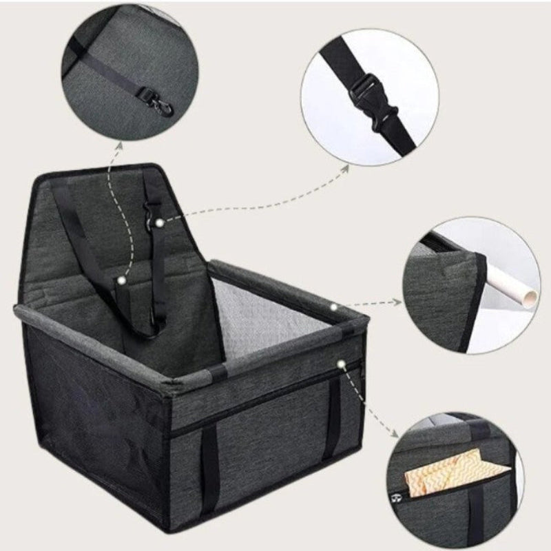 CATSHEE™ Premium Cat Car Seat Cushion with Waterproof Hanging Bag – Safe & Comfortable Travel Solution