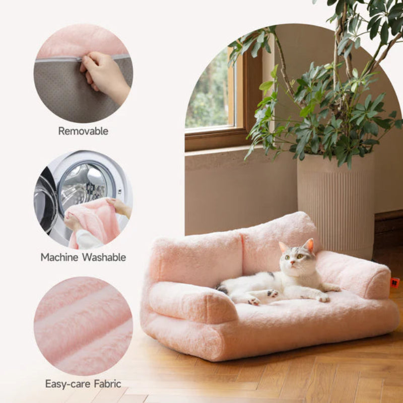 Luxury Cat Sofa - Plush Winter Warm Pet Bed for Pets