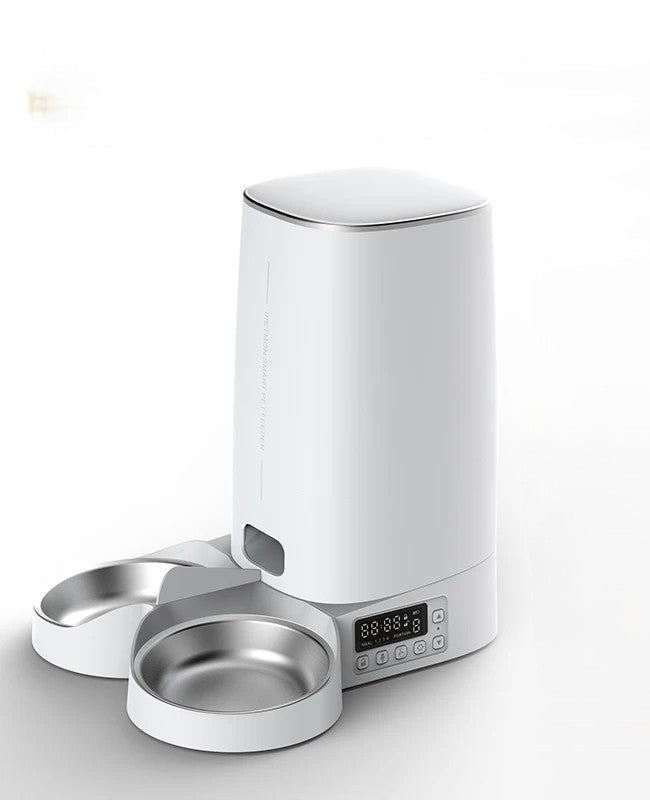 Automatic Cat Feeder 4L with Remote Control & Double Bowls