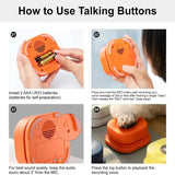 Recordable Cat Talking Buttons – Interactive communication buttons with a non-slip rubber mat for easy training and playful learning