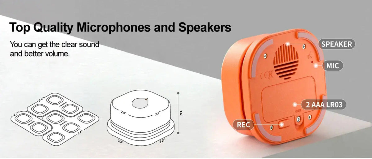 Recordable Cat Talking Buttons – Interactive communication buttons with a non-slip rubber mat for easy training and playful learning