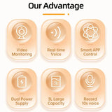 Automatic cat feeder 3L with integrated camera and voice interaction