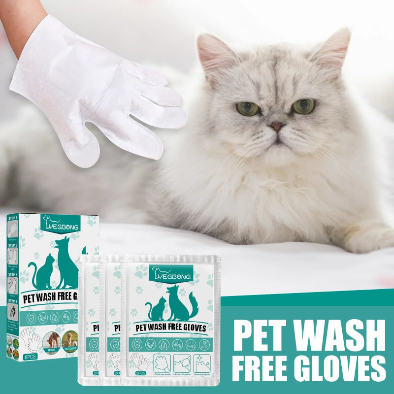 Pet Cleaning Glove Wipes for Dogs & Cats