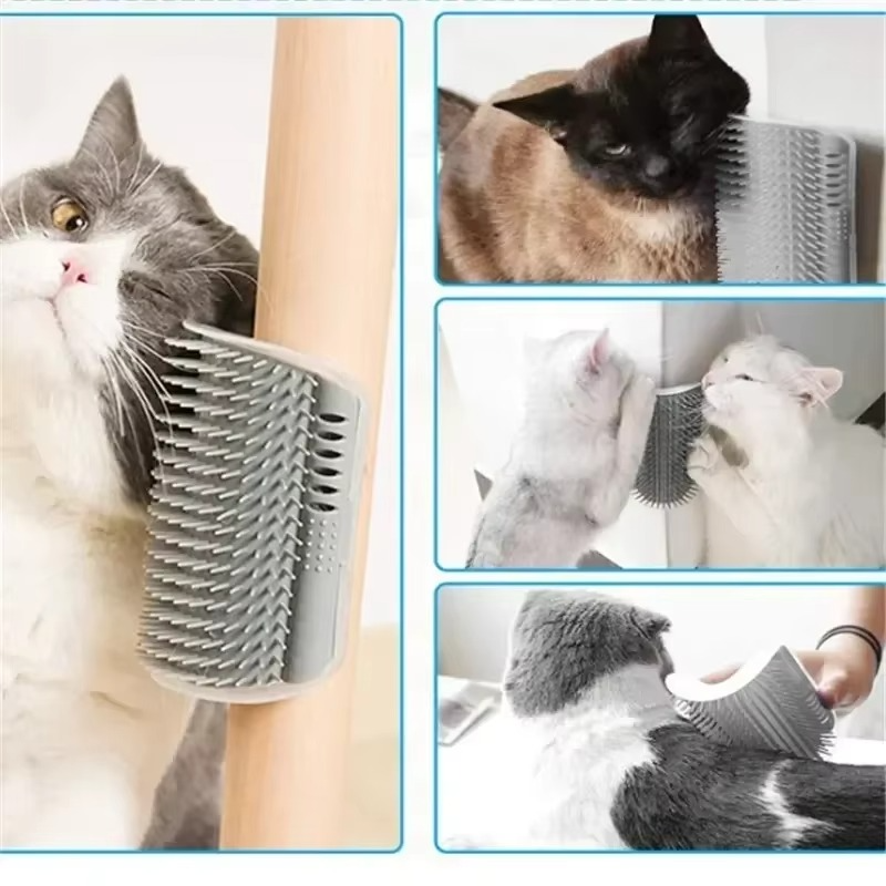 Cat Scratcher Angle Brush – Self-Cleaning Grooming Tool & Hair Remover