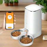 Automatic Cat Feeder 4L with Remote Control and Double Bowls - CATSHEE