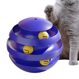 3-layer Cat Toy Tumbler - Funny Cat Ball Turntable & Climbing Frame