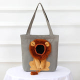 Lion Cat Shoulder Bag – Cozy and stylish pet carrier for comfortable travel.
