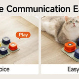 Recordable Cat Talking Buttons – Interactive communication buttons with a non-slip rubber mat for easy training and playful learning