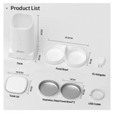 Automatic Cat Feeder 4L with Remote Control and Double Bowls - CATSHEE