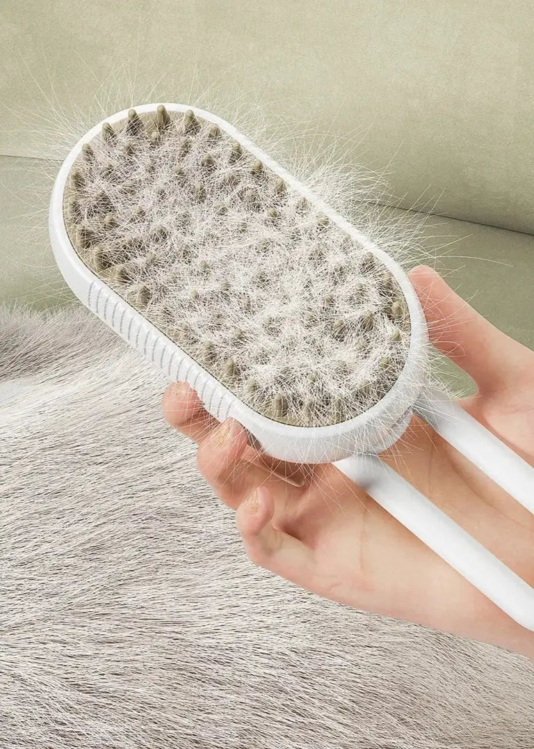 3 in 1 Cat Steam Brush : Groom, Massage & Spray - CATSHEE