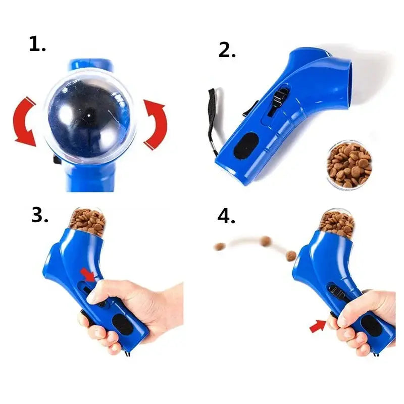 Cat Treat Launcher Gun – Engaging pet training tool that shoots treats, keeping your cat active, entertained, and well-fed