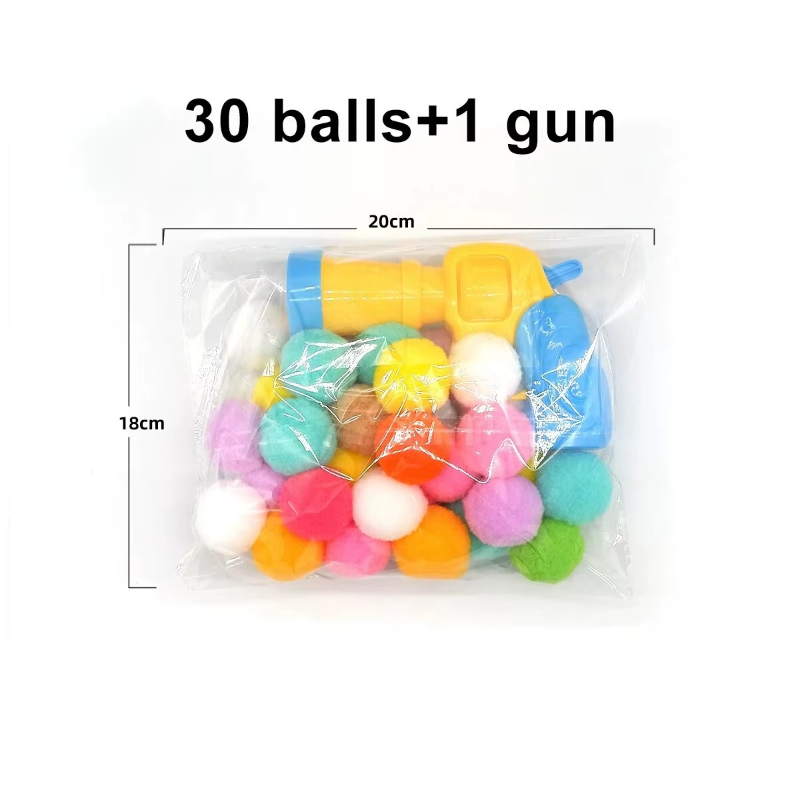 Interactive Cat Toy Launcher – Plush Balls & Teaser Wands for Endless Fun