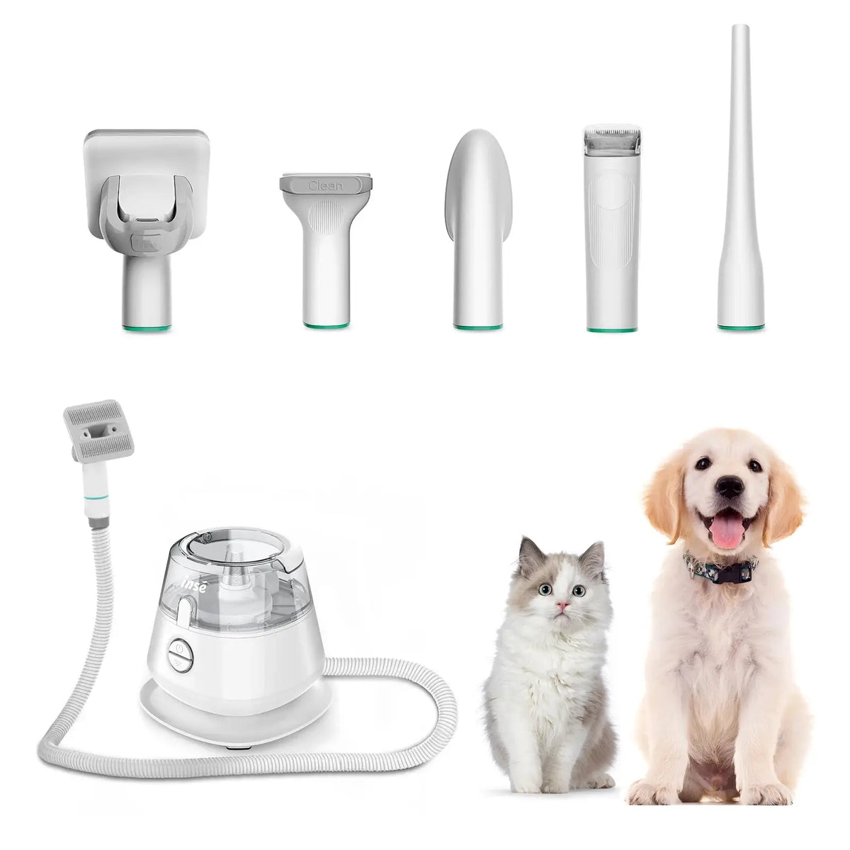 5-in-1 Pet Grooming Kit with Vacuum – All-in-one solution for shedding, trimming, and mess-free pet grooming. Ideal for cats and dogs