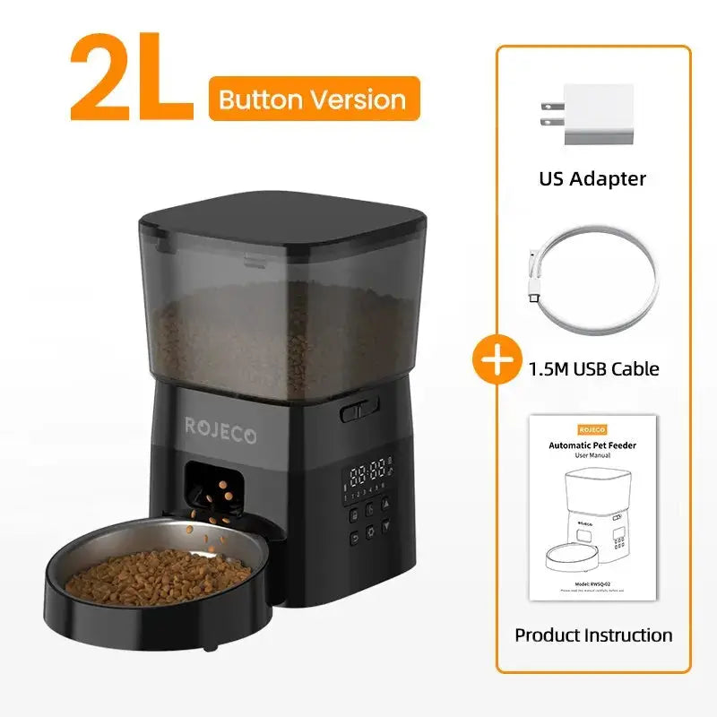 Automatic Cat Feeder 2L with Stainless Steel Bowl - CATSHEE
