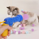 Interactive Cat Toy Launcher – Plush Balls & Teaser Wands for Endless Fun