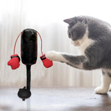 CATSHEE™ Cat Punching Bag Toy! Interactive boxing game with gloves for indoor cats.