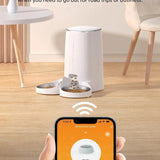 Automatic Cat Feeder 4L with Remote Control and Double Bowls - CATSHEE