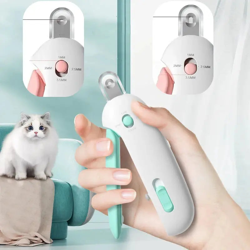 Cat nail clippers with adjustable hole for precise trimming