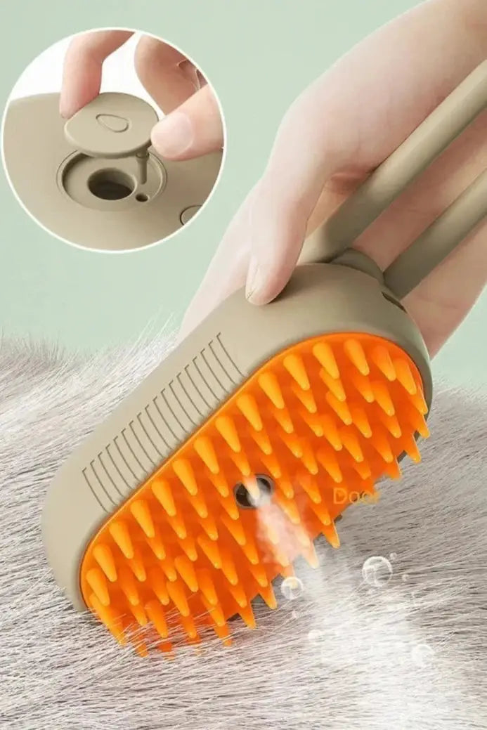 3 in 1 Cat Steam Brush : Groom, Massage & Spray - CATSHEE
