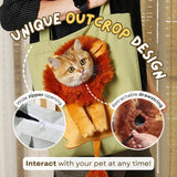 Travel-friendly Lion Cat Shoulder Bag – Lightweight, fashionable, and cozy pet carrier for cats