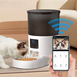 Automatic cat feeder 3L with integrated camera and voice interaction