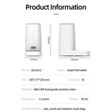 Automatic Cat Feeder 4L with Stainless Steel Bowl - CATSHEE