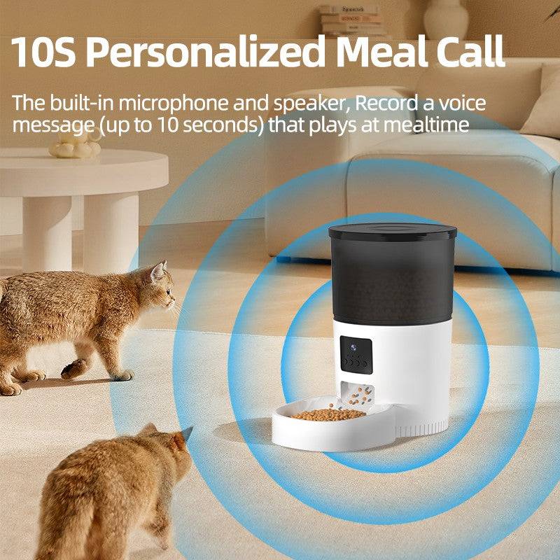 Automatic cat feeder 3L with integrated camera and voice interaction