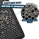 Durable cat litter mat trapping litter on the floor