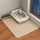 Durable cat litter mat trapping litter on the floor