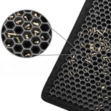 Durable cat litter mat trapping litter on the floor