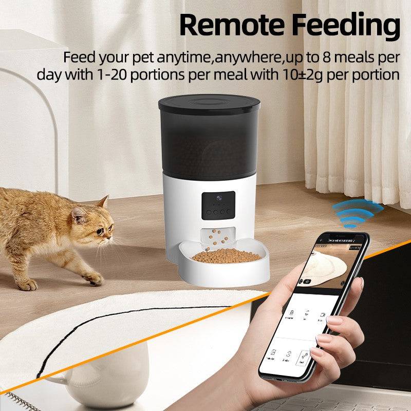 Automatic cat feeder 3L with integrated camera and voice interaction