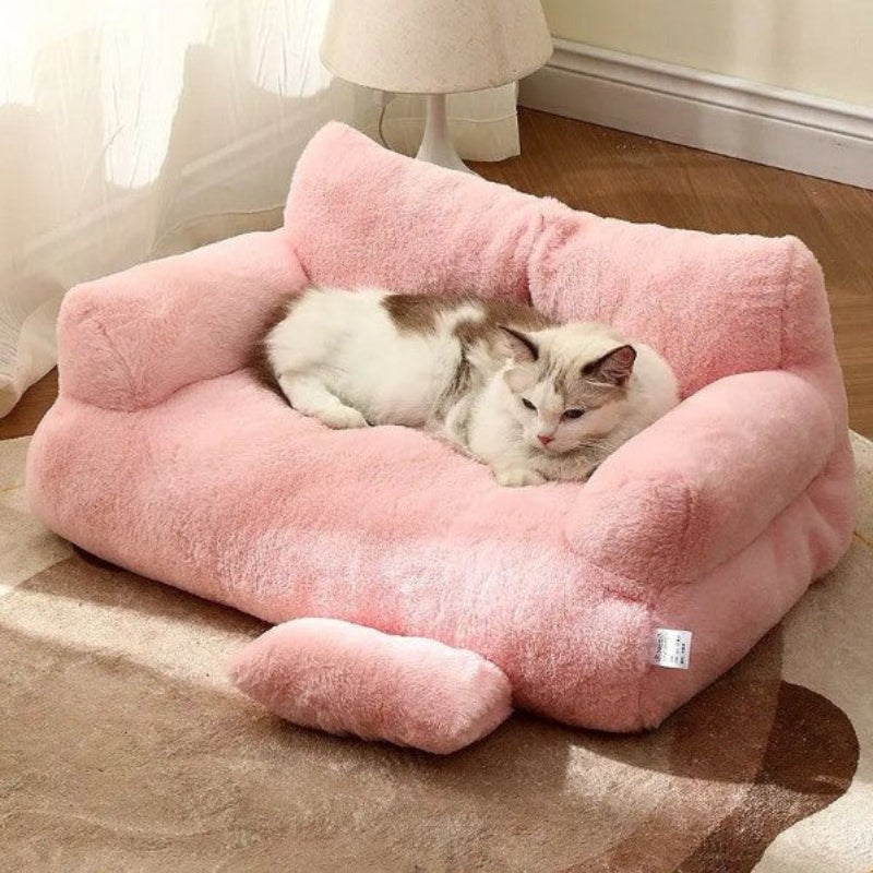 Luxury Cat Sofa - Plush Winter Warm Pet Bed for Pets