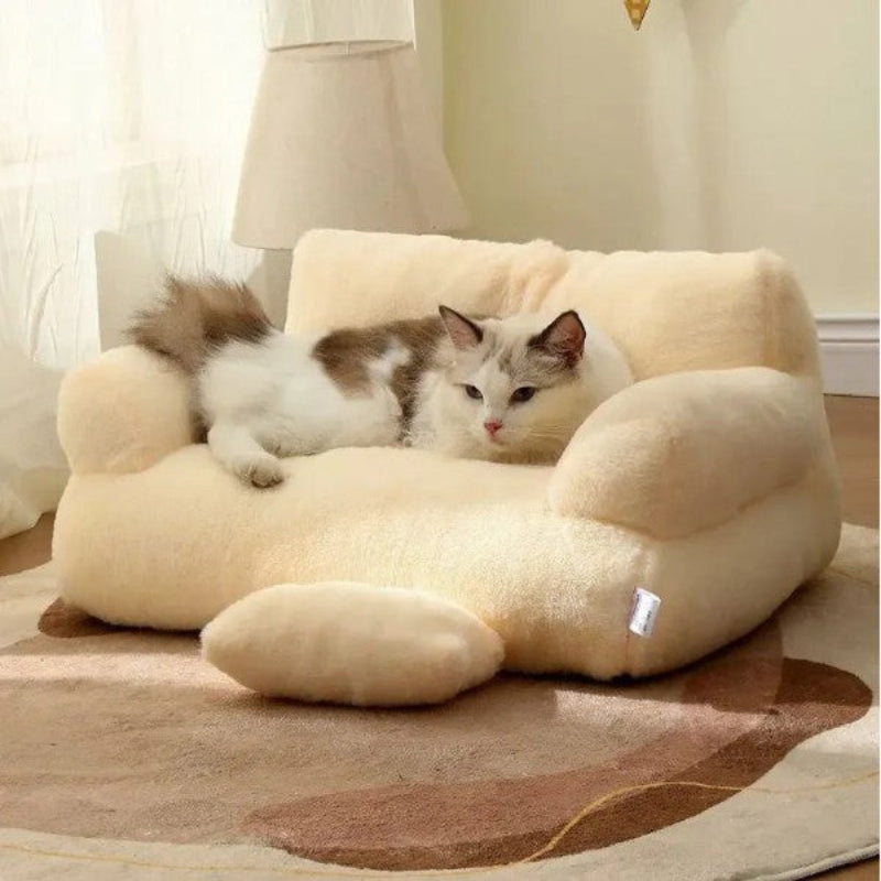 Luxury Cat Sofa - Plush Winter Warm Pet Bed for Pets