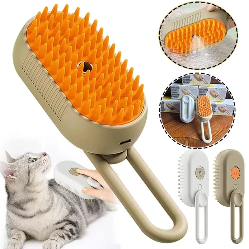 CATSHEE™ Cat Steam Brush : Groom, Massage & Spray