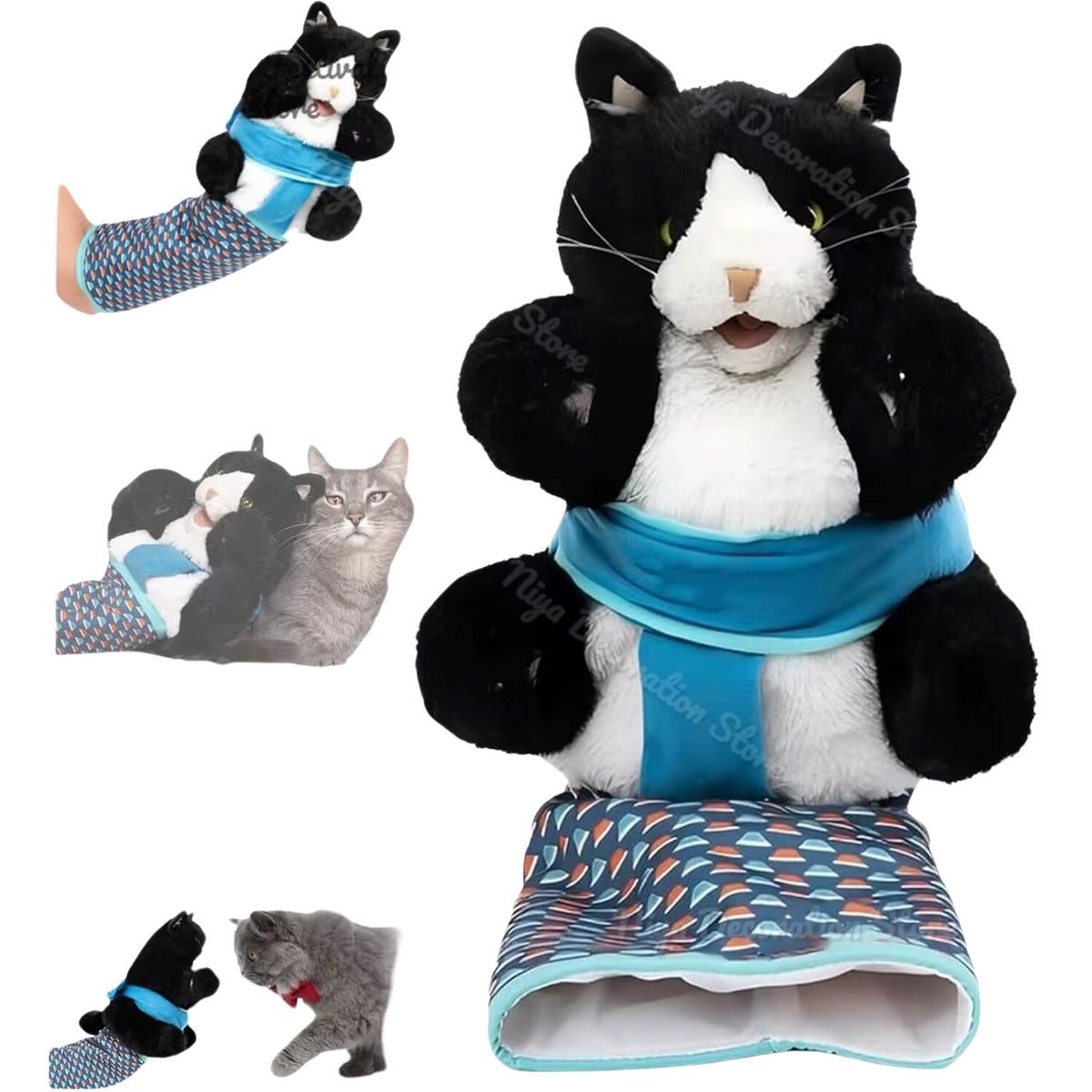 Cat Sumo Wrestler Toy – Interactive hand puppet for playful cats