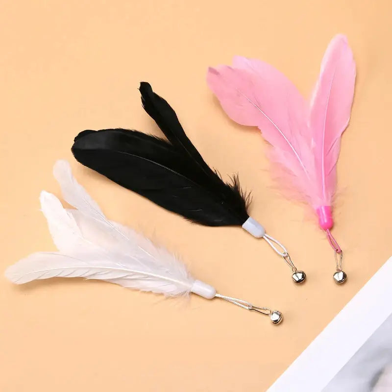 Interactive Feather Teaser Wand – Engaging cat toy designed to stimulate hunting instincts and provide fun, active playtime