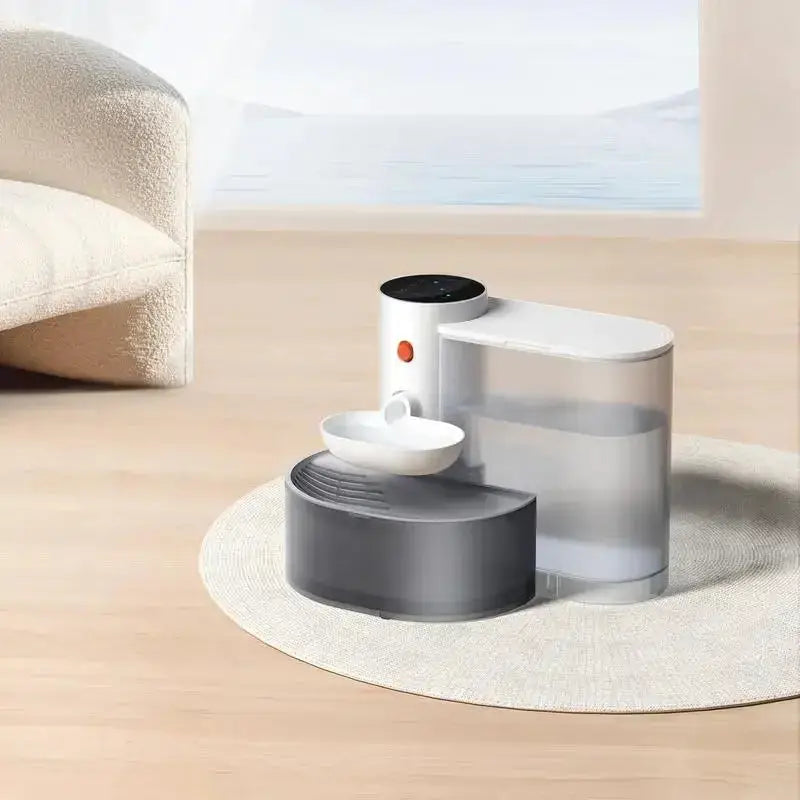 Smart pet water fountain in use