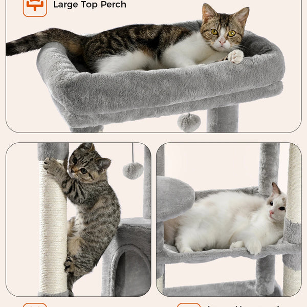 CATSHEE™ Multi Level Cat Tree with Large Hammock