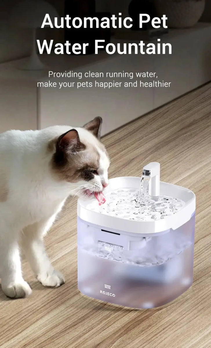 Transparent Cat Water Fountain 1.5L with Smart Purifier - CATSHEE