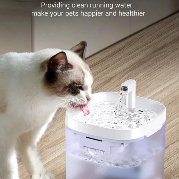 CATSHEE™ 1.5L Transparent Cat Water Fountain with Smart Purifier