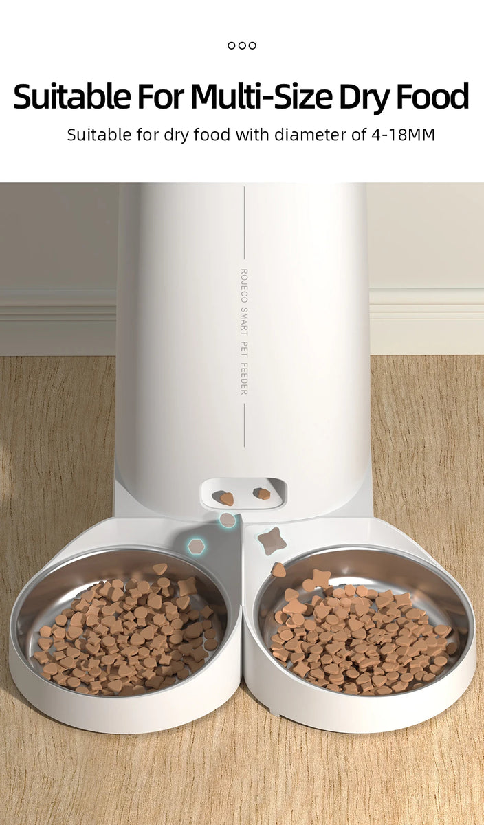 CATSHEE™ 4L Automatic Cat Feeder with Remote Control and Double Bowls