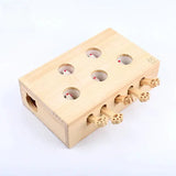 Cat Enjoying Wooden Automatic Interactive Cat Toy