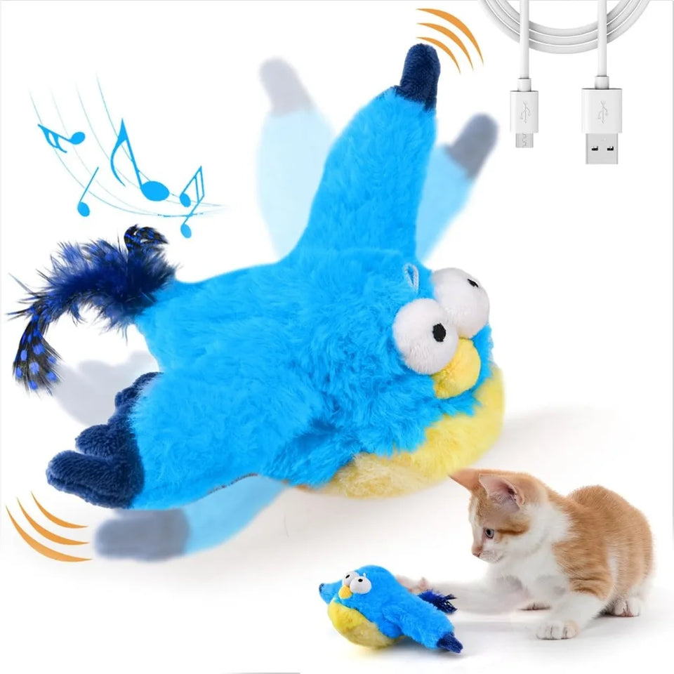 CATSHEE™  Rechargeable Chirping Flappy Bird with Catnip