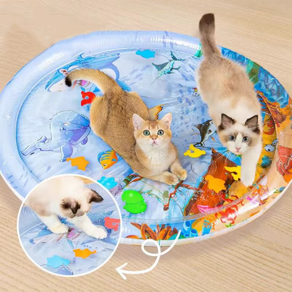 Inflatable Water Play Mat - Ocean Sensory Toy for Cats & Dogs