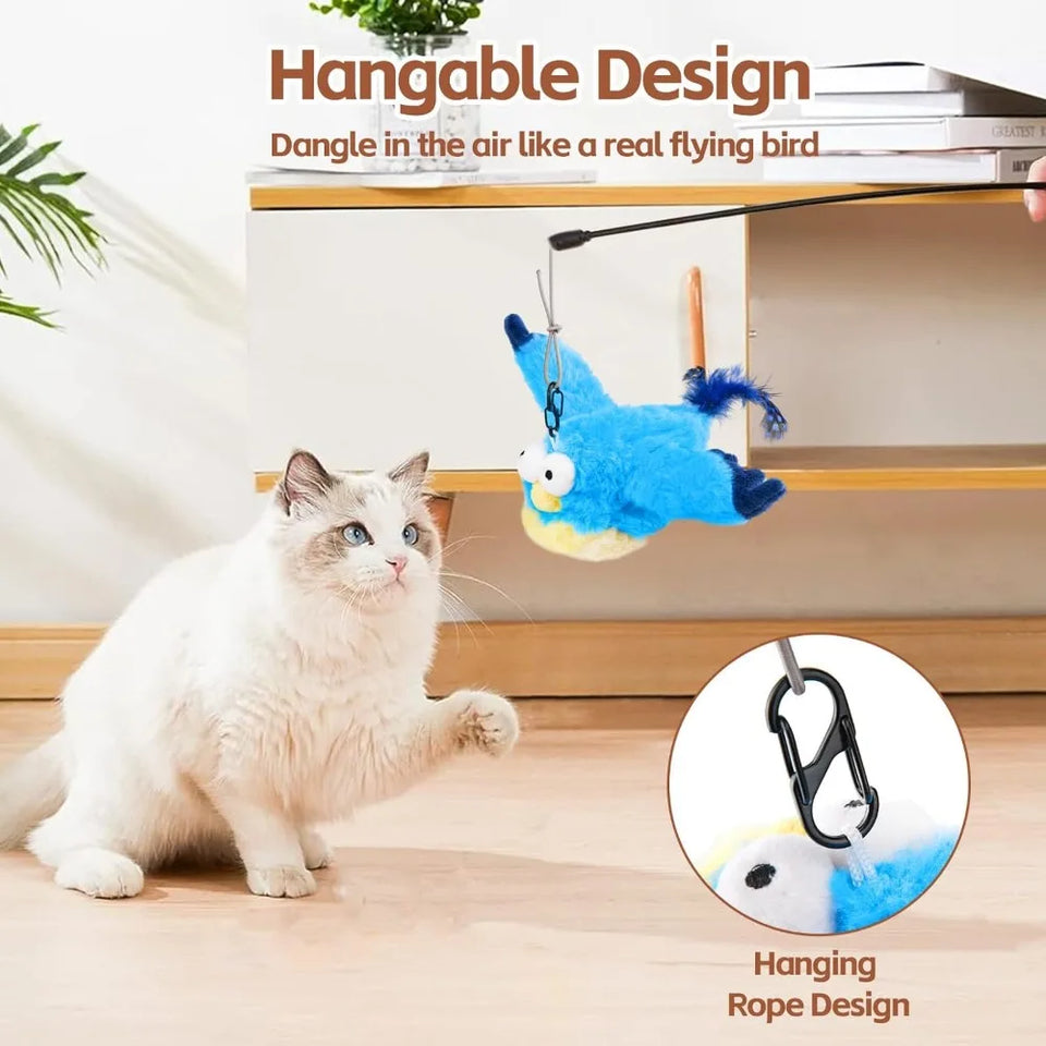 CATSHEE™  Rechargeable Chirping Flappy Bird with Catnip